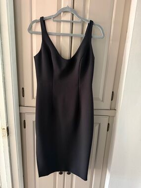 Milly Black Scoop-Neck Midi Dress